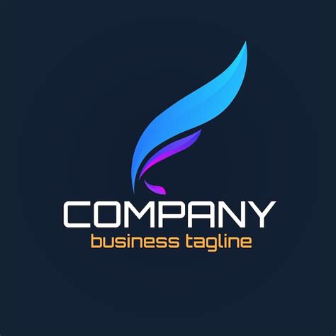 Premium Vector | A blue and yellow logo for company business tag