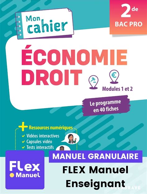 Mon Cahier D Conomie Droit De Bac Pro Pochette Flex Manuel