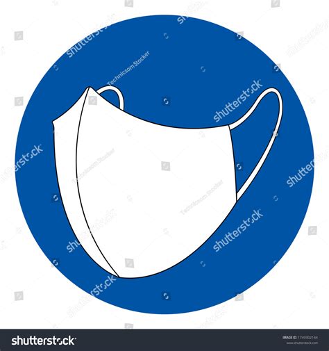 Wear Face Mask Symbol Sign Vector Stock Vector (Royalty Free ...