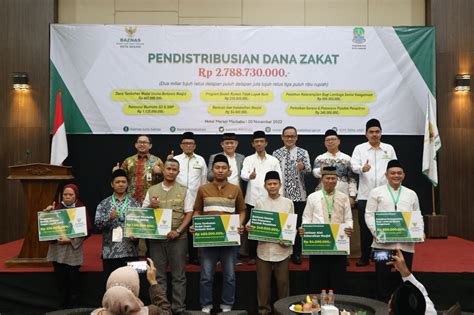 Salurkan Zakat Rp2 7 Miliar Baznas Kota Bekasi