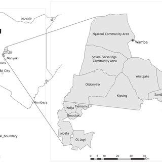 Map Of Kenya Showing The Location Of Study Area And Study Sites