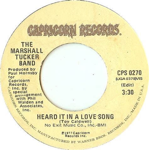 The Marshall Tucker Band Heard It In A Love Song Life In A Song