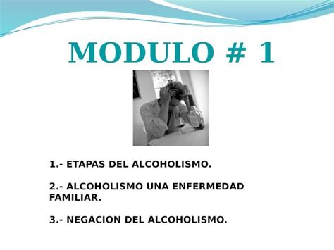 PPT MODULO 1 1 ETAPAS DEL ALCOHOLISMO 2 ALCOHOLISMO UNA