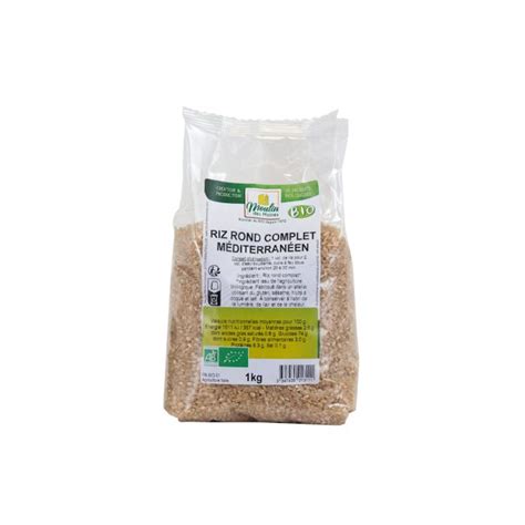 Riz rond complet de méditerranée bio 1kg Boutique Naturline