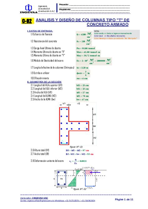 Pdf Analisis Y DiseÑo De Columna Tipo T En Mathcad Prime