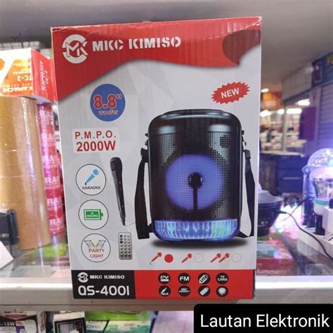 Jual Speaker Bluetooth Wireless KIMISO QS 4001 8 8Inch BRAIN POWER FREE