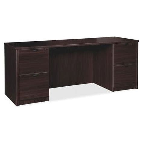 Lorell Prominence 2 0 Espresso Laminate Double Pedestal Credenza 2