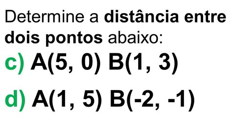 Geometria Analítica Calculo Da Distância Entre Dois Pontos Parte 2 Youtube