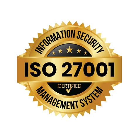 ISO 27001 Certified Badge Or Information Security Management System