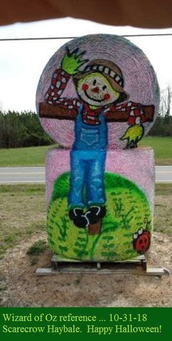 Wizard Of Oz Scarecrow Haybale Painted Hay Bales Hay Bale