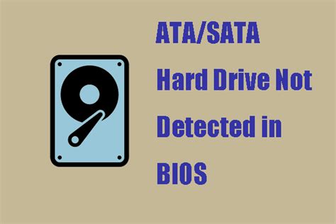 Resolved Fix Ata Sata Hard Drive Not Detected In Bios