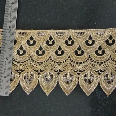 Golden Polyester Zari Kasab Lace For Garments At Best Price In Surat