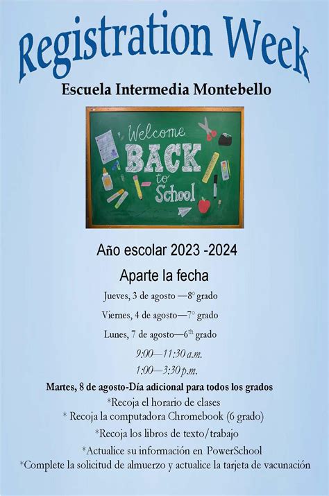 Registration Week | Montebello Intermediate School