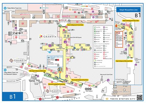 Tokyo Station Map[B1] | Tokyo station, Station map, Tokyo