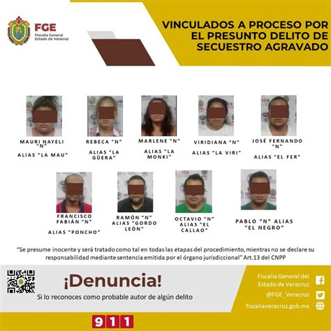 Vinculados A Proceso Por Presunto Delito De Secuestro Agravado Fiscalía General Del Estado De