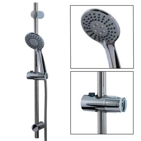 Shower Head Holder Riser Rail Kit Function Handset Stainless Steel