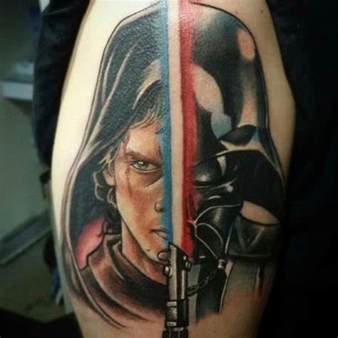 Anakin Skywalker Darth Vader tattoo | Star wars tattoo sleeve, Star ...