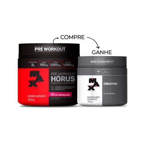 Pre Workout Horus Frutas Vermelhas G Creatina G Max Titanium