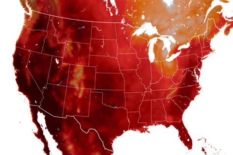 Map shows extreme heat hammering U.S. coasts