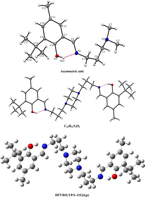 The Asymmetric Unit X Ray And Dft Molecular Structure Of Compound 1