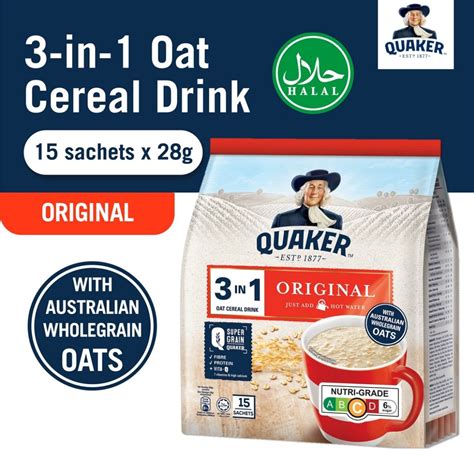 Quaker 3 In 1 Oat Cereal Original Shopee Singapore