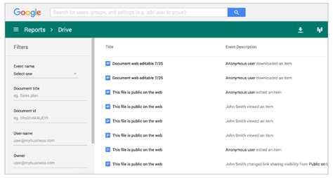 G Suite Updates Blog Better Google Drive Auditing And Reporting In The