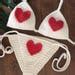 Crochet Queen Of Hearts Bikini Set Cotton Etsy