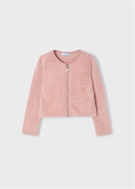 Brushed Zip Up Sweater Girl Mayoral