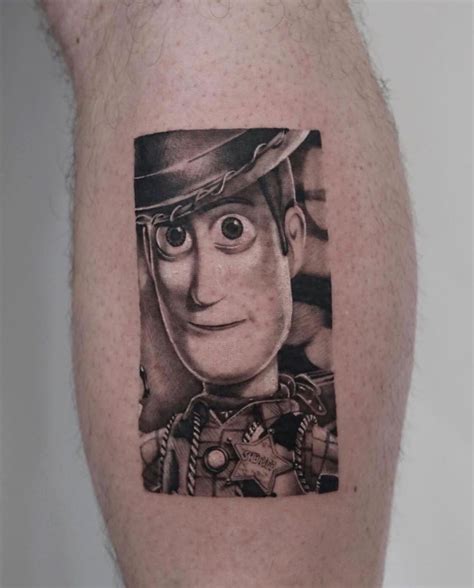 Toy Story Micro Portrait Hon Tattoo Tattoos Toy Story Tattoo Black