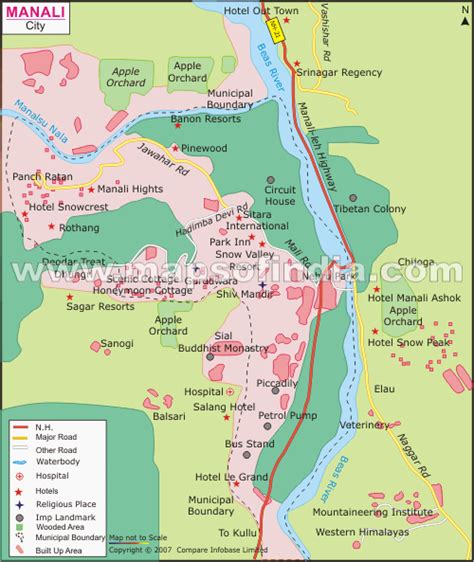 Where is Manali Located in India | Manali Location Map,Himachal Pradesh