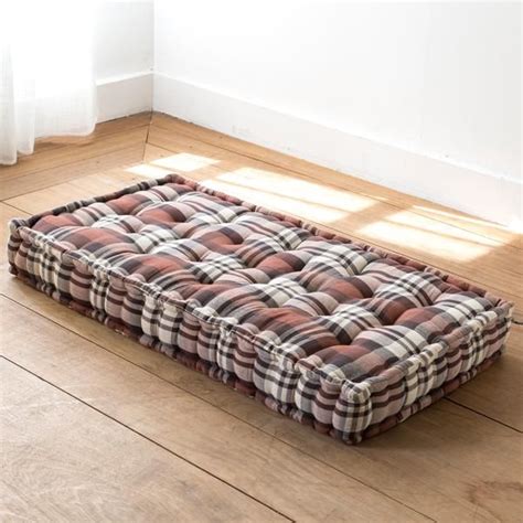 Matelas de sol à carreaux matelas de sol 60x120 marron Becquet