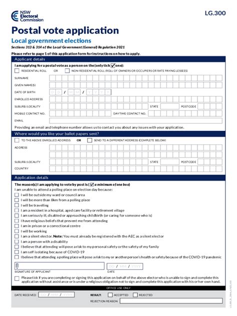 Fillable Online Online Postal Vote Application Fax Email Print Pdffiller