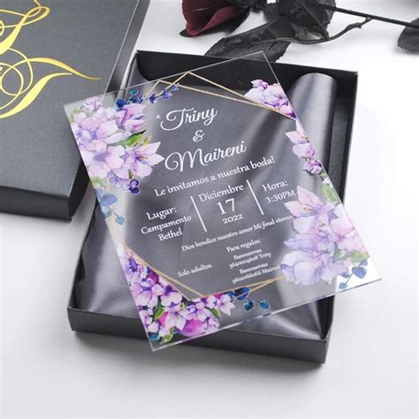 Purple And Silver Wedding Invitations