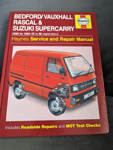 BEDFORD RASCAL SUZUKI SUPERCARRY 1986 To 1994 SERVICE REPAIR MANUAL