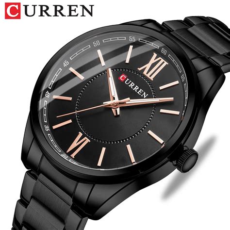 CURREN Rel Gios Masculinos De Quartzo Pulseira De A O Inoxid Vel