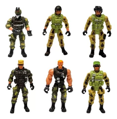 Kit Boneco Action Figure Soldado Militar Comando Swat Polici