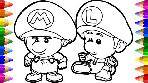 Super Mario Bros Movie Baby Mario And Luigi Coloring Pages YouTube