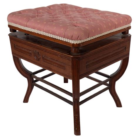 An Edwardian Duet Piano Stool For Sale at 1stDibs