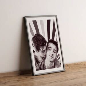Gay Couple Kissing Watercolor Art Print Same Sex Couple Gift Etsy
