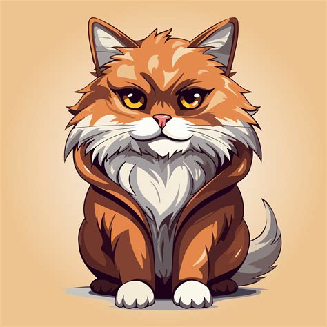 Siberian Cat Vector Illustration 27576448 Vector Art At Vecteezy