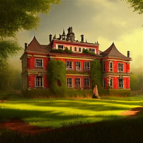 Prompthunt Matte Painting Of A Countryside Landscape Of A Noble Estate