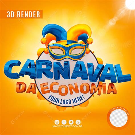 Selo D Carnaval Da Economia Para Composi O Logo Edit Vel Psd