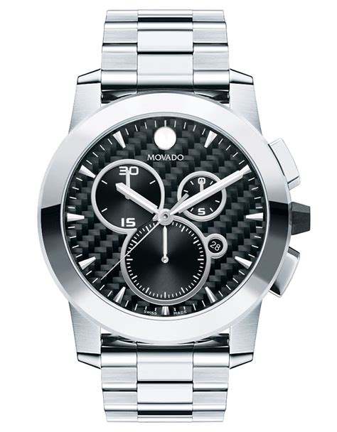 Movado Mens Stainless Steel Chronograph Watch in Metallic for Men | Lyst