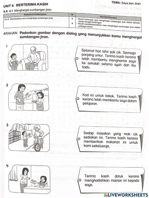 Unit 4 Tahun 4 Interactive Worksheet Live Worksheets