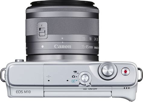 Best Buy Canon EOS M10 Mirrorless Camera With 15 45mm Lens White 0922C011