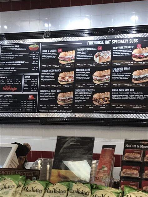 Online Menu Of Firehouse Subs Houston Tx