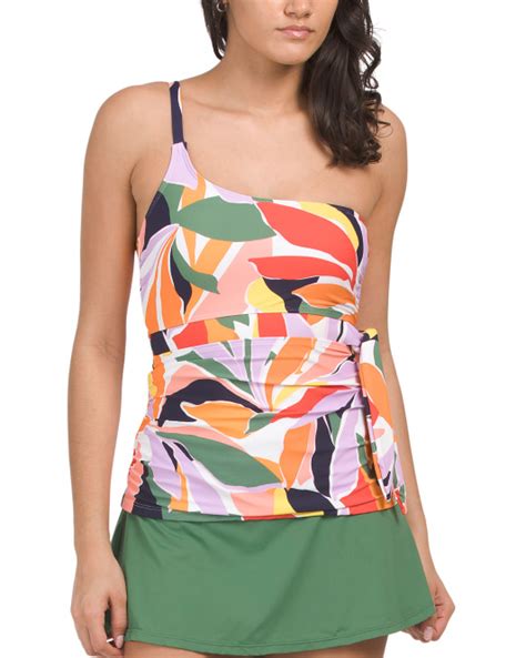 Asym Side Tie Tankini Swim Top The Designer Shop Tjmaxx