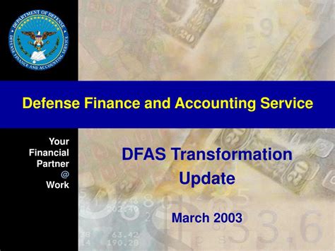 Ppt Dfas Transformation Update March 2003 Powerpoint Presentation Free Download Id4288954