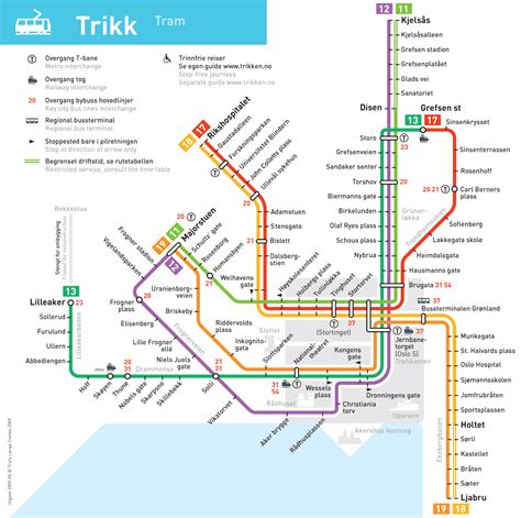 Oslo Tram Map Mapsof Net