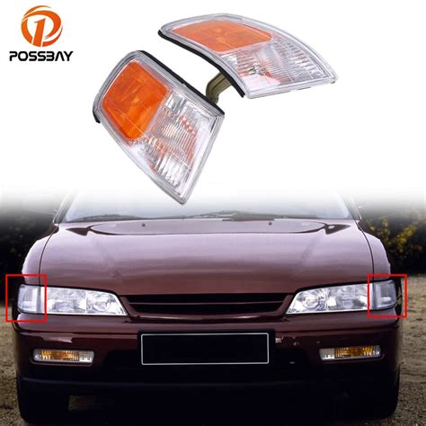 Possbay Front Clear Lens Car Corner Turn Signal Lights For Honda Accord